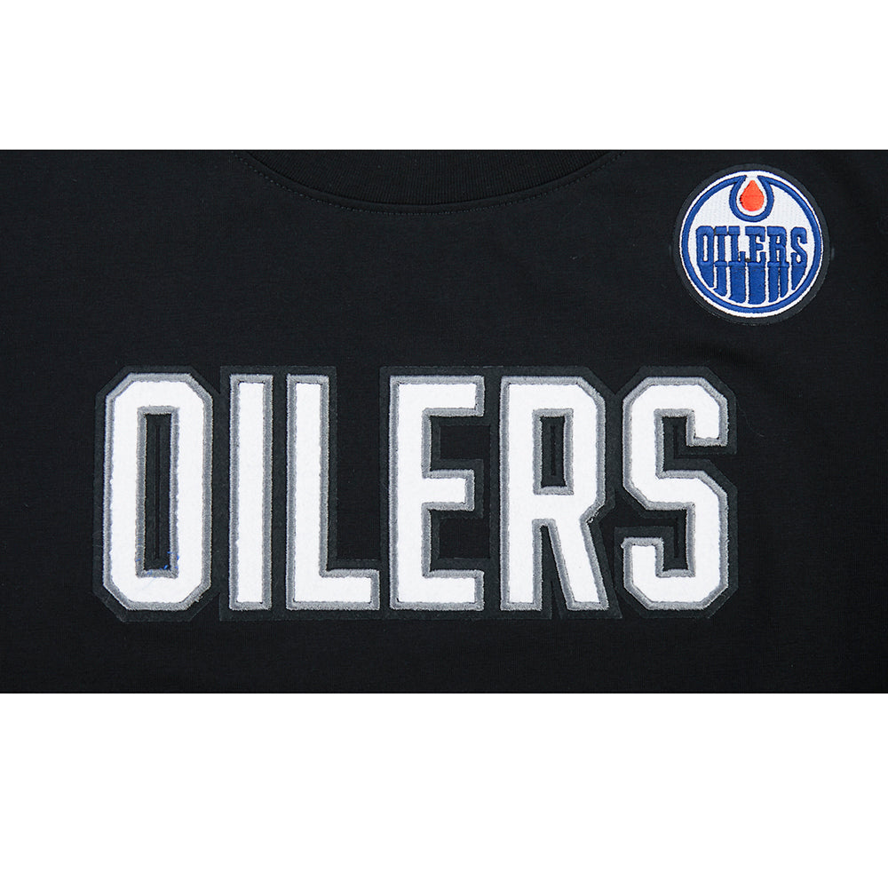 NHL EDMONTON OILERS CLASSIC WOMEN'S SJ SLIM FIT TEE (BLACK)
