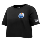 NHL EDMONTON OILERS CLASSIC WOMEN'S SJ BOXY TEE (BLACK)