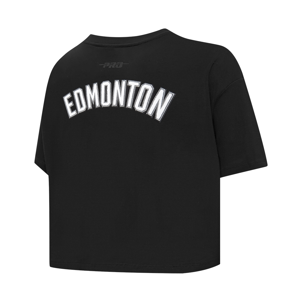 NHL EDMONTON OILERS CLASSIC WOMEN'S SJ BOXY TEE (BLACK)