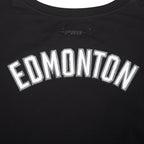 NHL EDMONTON OILERS CLASSIC WOMEN'S SJ BOXY TEE (BLACK)