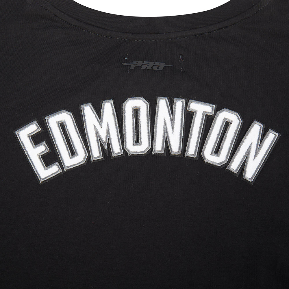 NHL EDMONTON OILERS CLASSIC WOMEN'S SJ BOXY TEE (BLACK)