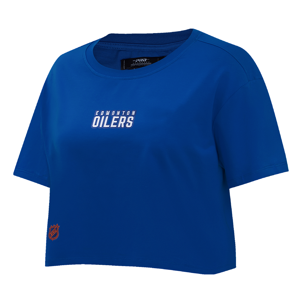 NHL EDMONTON OILERS WINGSPAN WOMEN'S SJ BOXY TEE (DODGER BLUE)