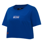 NHL EDMONTON OILERS WINGSPAN WOMEN'S SJ BOXY TEE (DODGER BLUE)