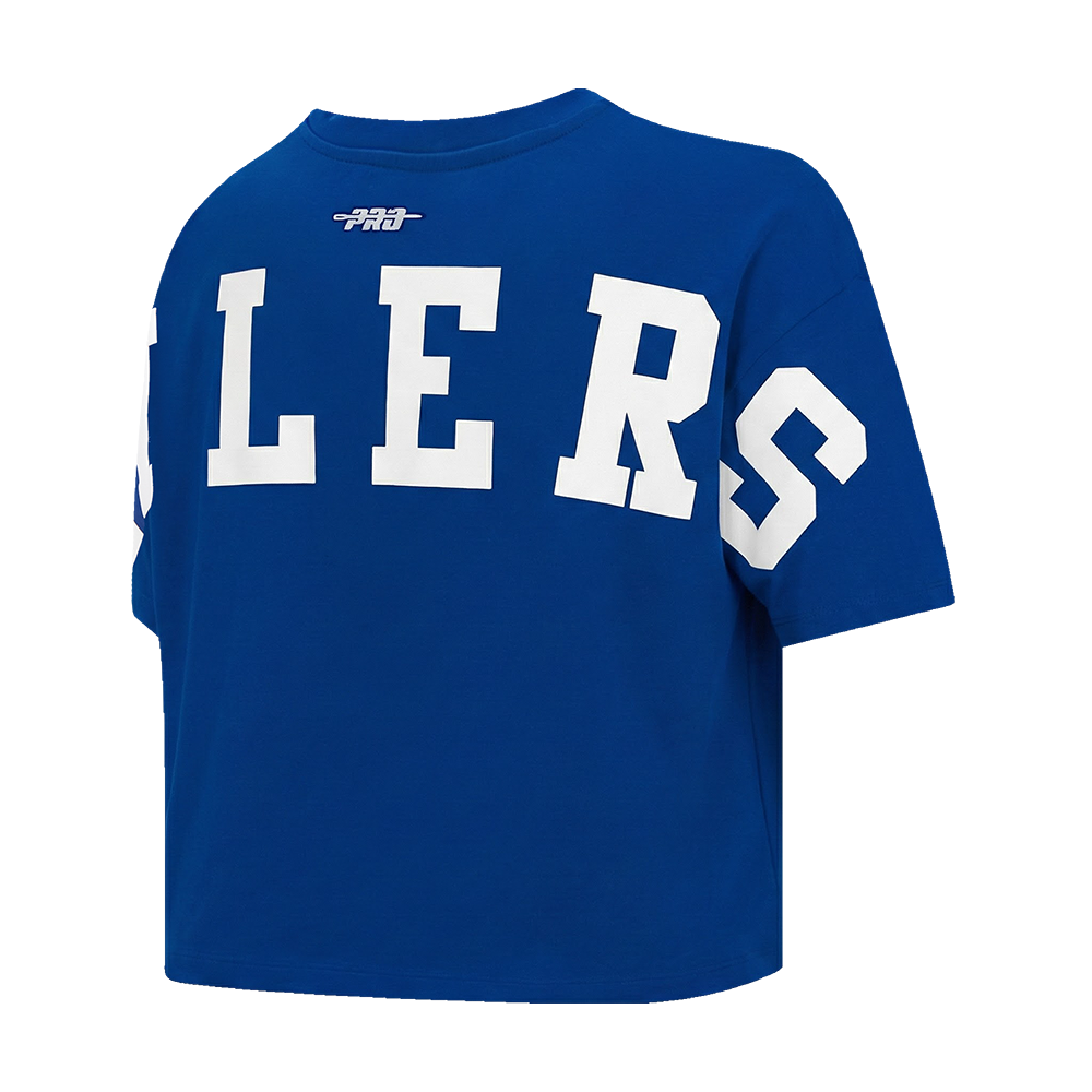 NHL EDMONTON OILERS WINGSPAN WOMEN'S SJ BOXY TEE (DODGER BLUE)
