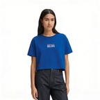 NHL EDMONTON OILERS WINGSPAN WOMEN'S SJ BOXY TEE (DODGER BLUE)