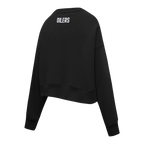 NHL EDMONTON OILERS CLASSIC WOMEN'S FLC CREWNECK (BLACK)