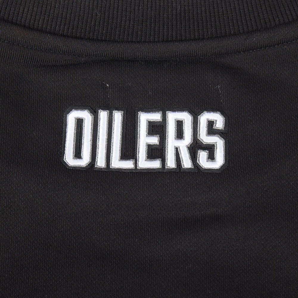 NHL EDMONTON OILERS CLASSIC WOMEN'S FLC CREWNECK (BLACK)