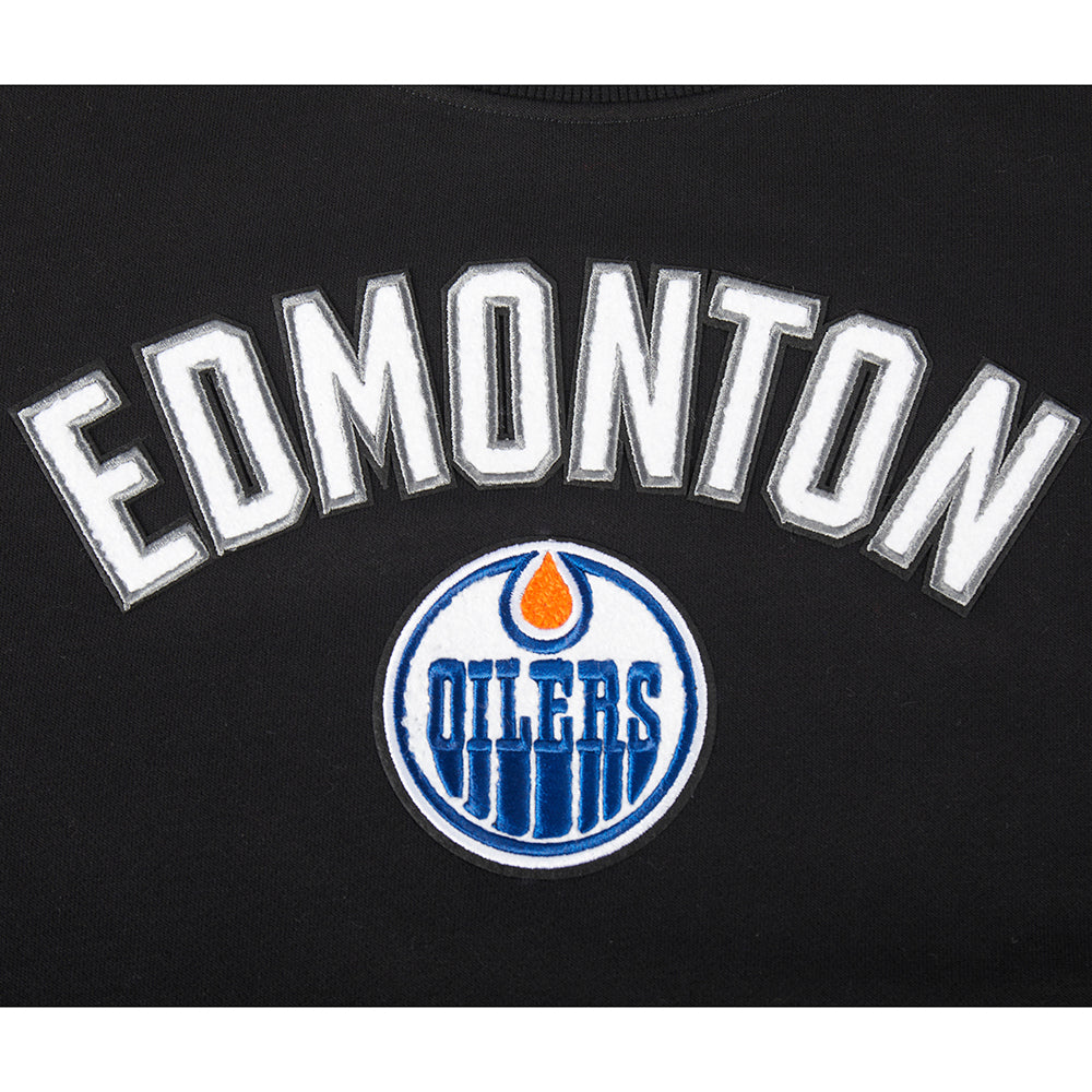 NHL EDMONTON OILERS CLASSIC WOMEN'S FLC CREWNECK (BLACK)