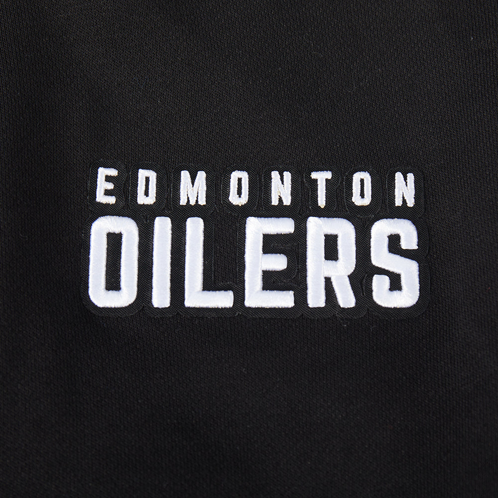 NHL EDMONTON OILERS CLASSIC WOMEN'S FLC CREWNECK (BLACK)