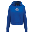 NHL EDMONTON OILERS CLASSIC WOMEN'S FLC CROPPED PO HOODIE (DODGER BLUE)