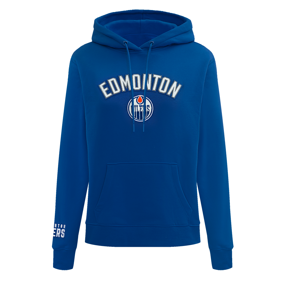 NHL EDMONTON OILERS CLASSIC CHANDAIL À CAPUCHON EN MOLLETON POUR FEMME (BLEU DODGER)