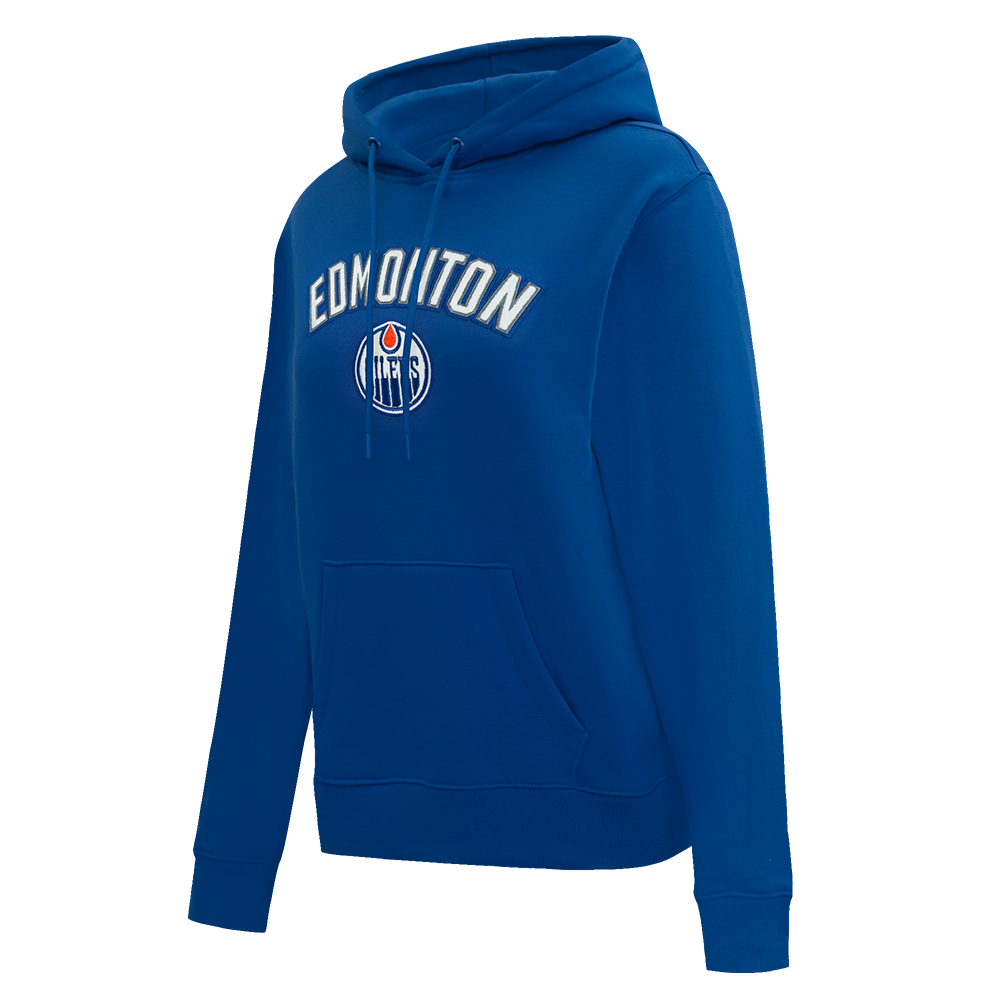 NHL EDMONTON OILERS CLASSIC CHANDAIL À CAPUCHON EN MOLLETON POUR FEMME (BLEU DODGER)