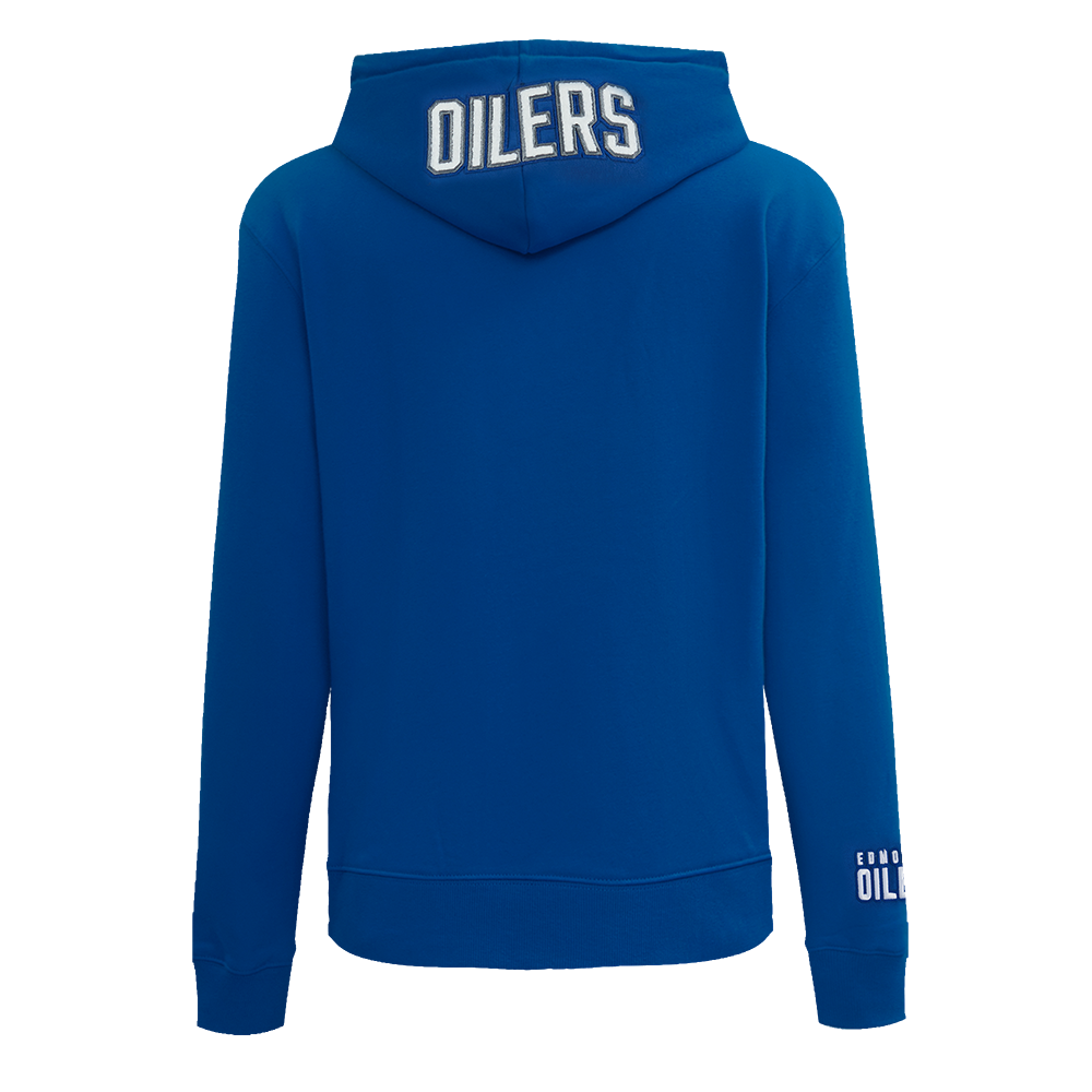 NHL EDMONTON OILERS CLASSIC CHANDAIL À CAPUCHON EN MOLLETON POUR FEMME (BLEU DODGER)