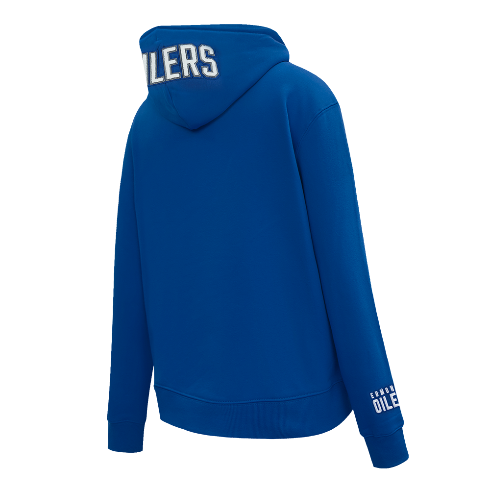 NHL EDMONTON OILERS CLASSIC CHANDAIL À CAPUCHON EN MOLLETON POUR FEMME (BLEU DODGER)