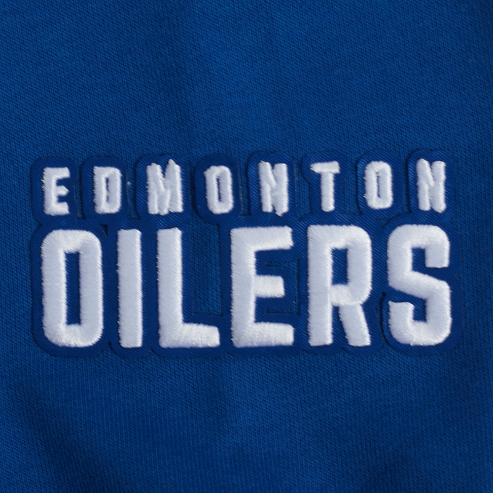 NHL EDMONTON OILERS CLASSIC CHANDAIL À CAPUCHON EN MOLLETON POUR FEMME (BLEU DODGER)