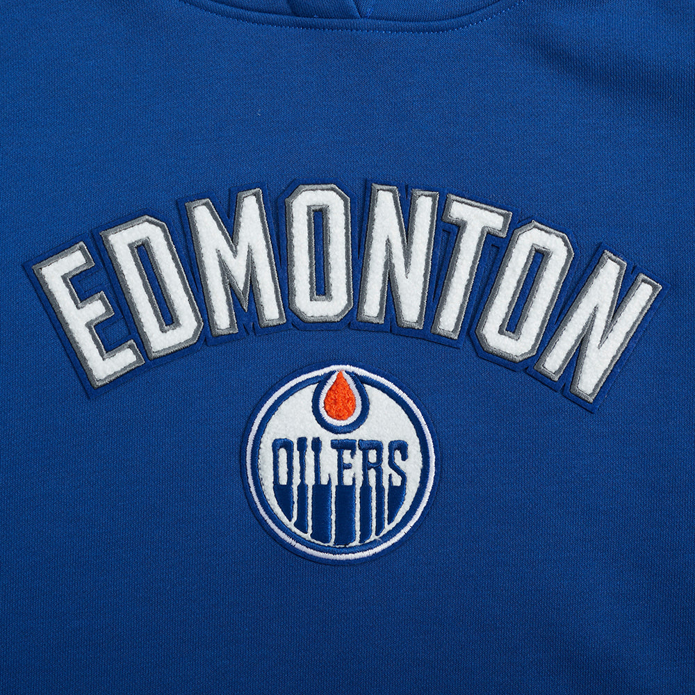 NHL EDMONTON OILERS CLASSIC CHANDAIL À CAPUCHON EN MOLLETON POUR FEMME (BLEU DODGER)