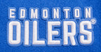 NHL EDMONTON OILERS CLASSIC BLOUSON COLLÉGIAL EN LAINE POUR FEMME (BLEU DODGER/BLANC)
