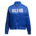 NHL EDMONTON OILERS CLASSIC WOMEN'S SATIN JACKET (DODGER BLUE)