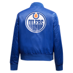 NHL EDMONTON OILERS CLASSIC WOMEN'S SATIN JACKET (DODGER BLUE)