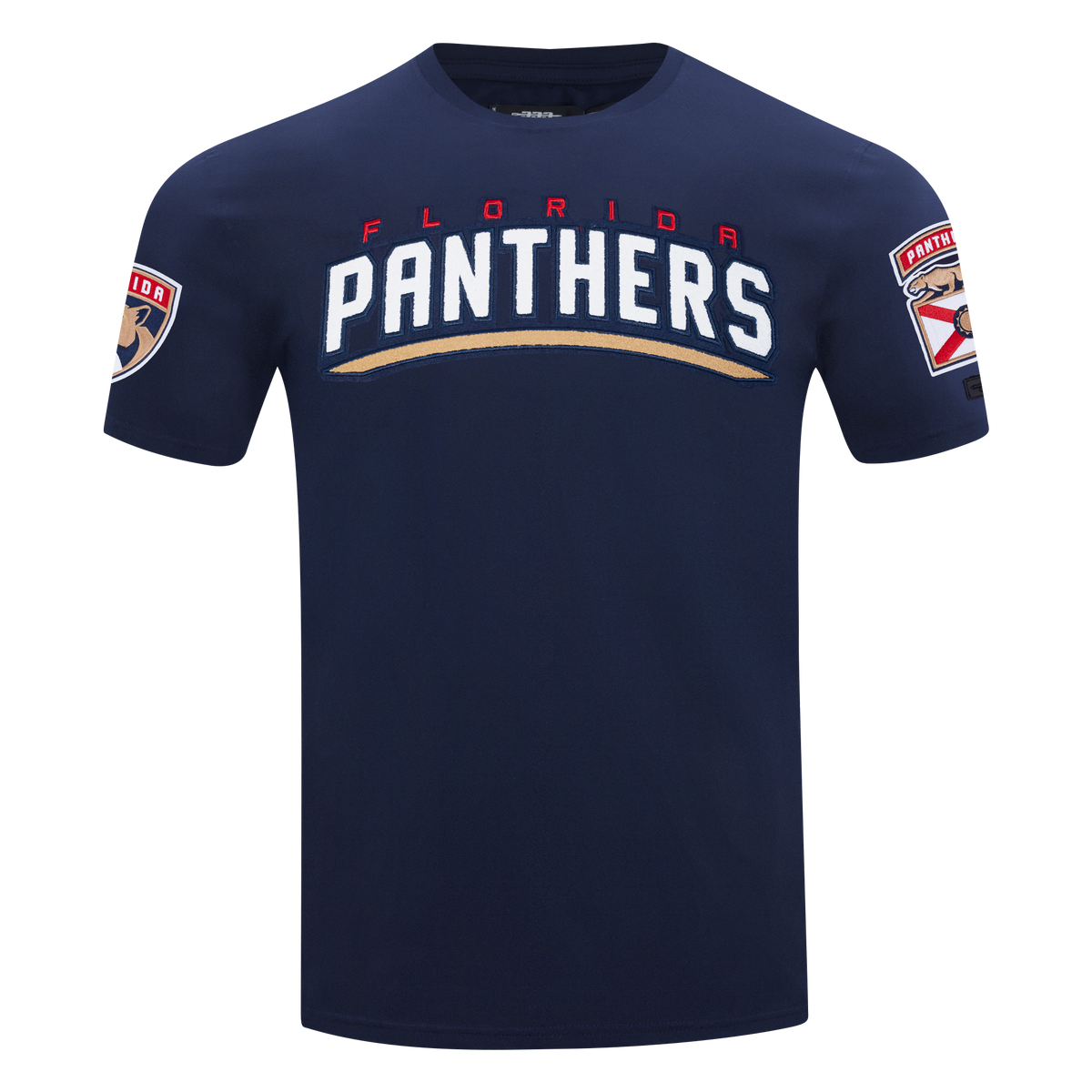 NHL FLORIDA PANTHERS CLASSIC CHENILLE T-SHIRT EN JERSEY SIMPLE POUR HOMME (MARINE MINUIT)