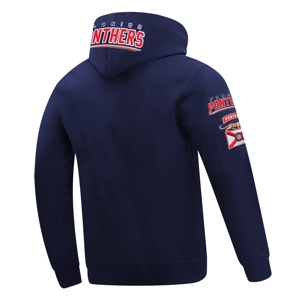 NHL FLORIDA PANTHERS CLASSIC CHENILLE MEN'S DK PO HOODIE (MIDNIGHT NAVY)