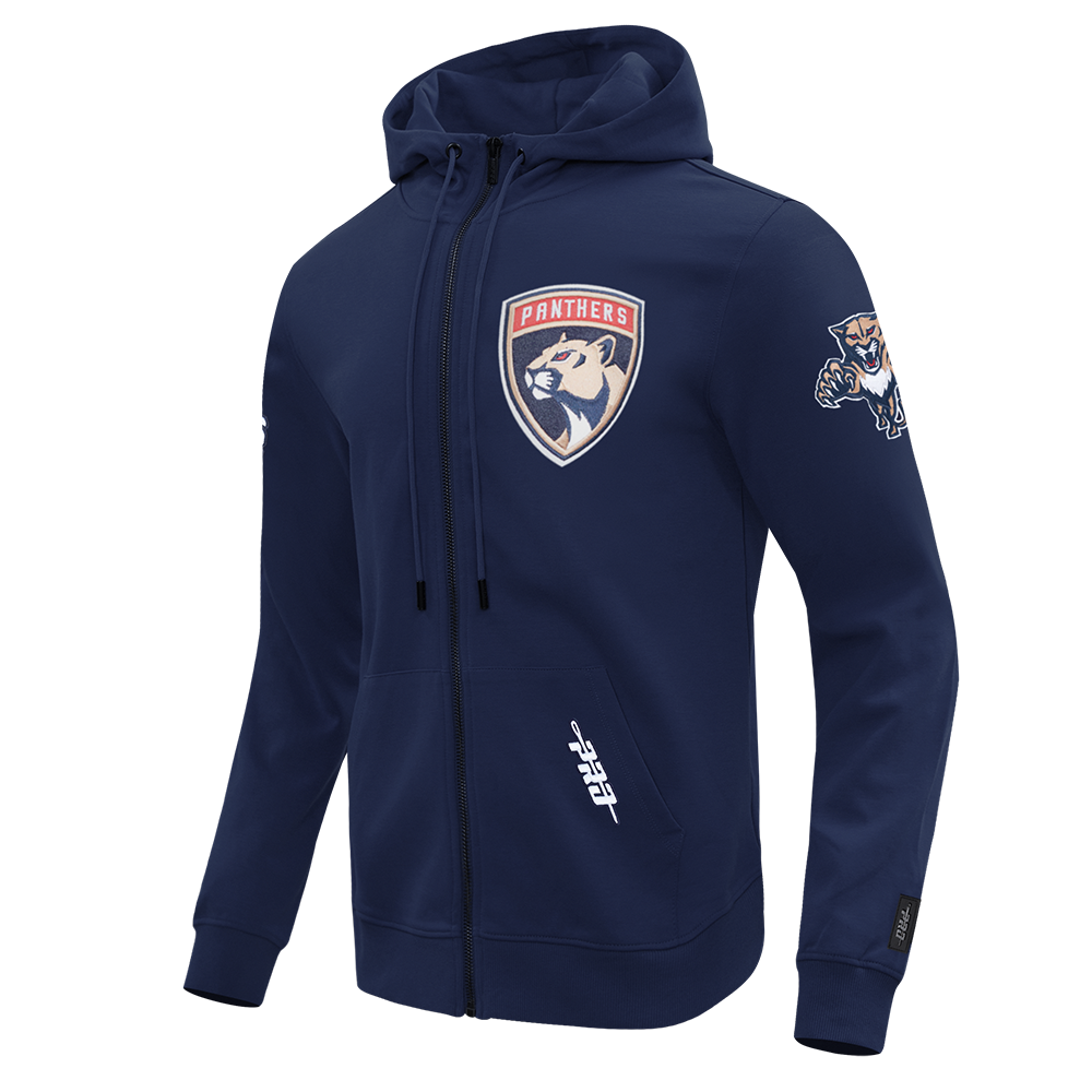 NHL FLORIDA PANTHERS CLASSIC CHENILLE MEN'S DK FZ PO HOODIE (MIDNIGHT NAVY)