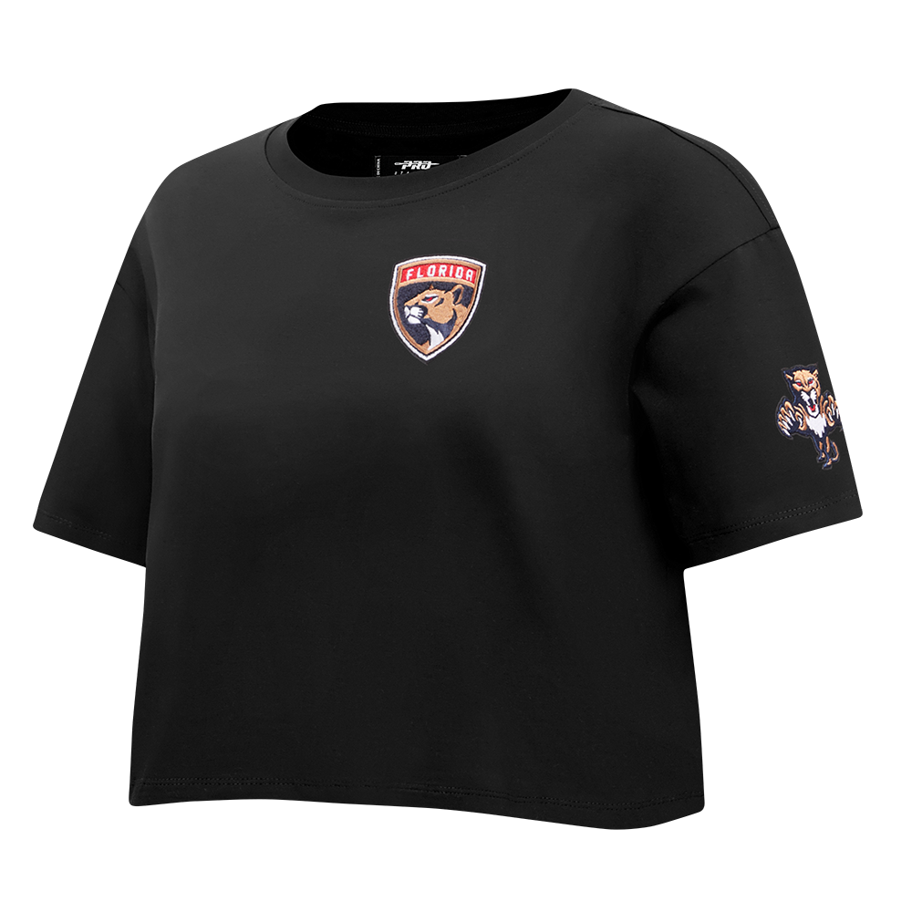 NHL FLORIDA PANTHERS CLASSIC WOMEN'S SJ BOXY TEE (BLACK)