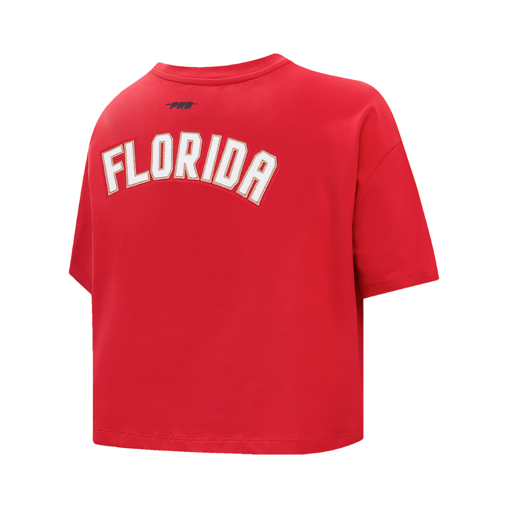 NHL FLORIDA PANTHERS CLASSIC WOMEN'S SJ BOXY TEE (RED)