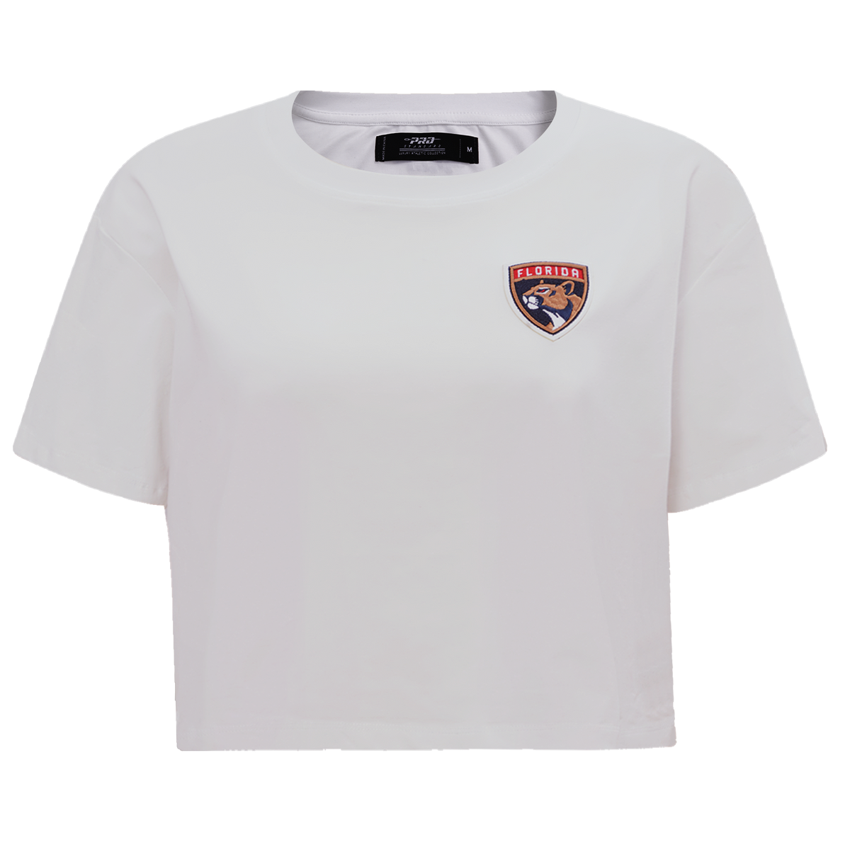 NHL FLORIDA PANTHERS CLASSIC T-SHIRT EN JERSEY SIMPLE À COUPE CARRÉE POUR FEMME (BLANC)