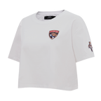 NHL FLORIDA PANTHERS CLASSIC WOMEN'S SJ BOXY TEE (WHITE)
