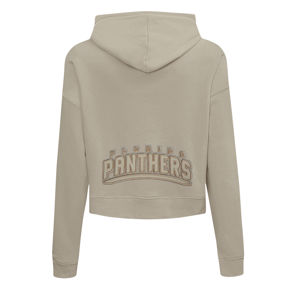NHL FLORIDA PANTHERS NEUTRAL CHANDAIL À CAPUCHON COURT EN MOLLETON POUR FEMME (TAUPE)