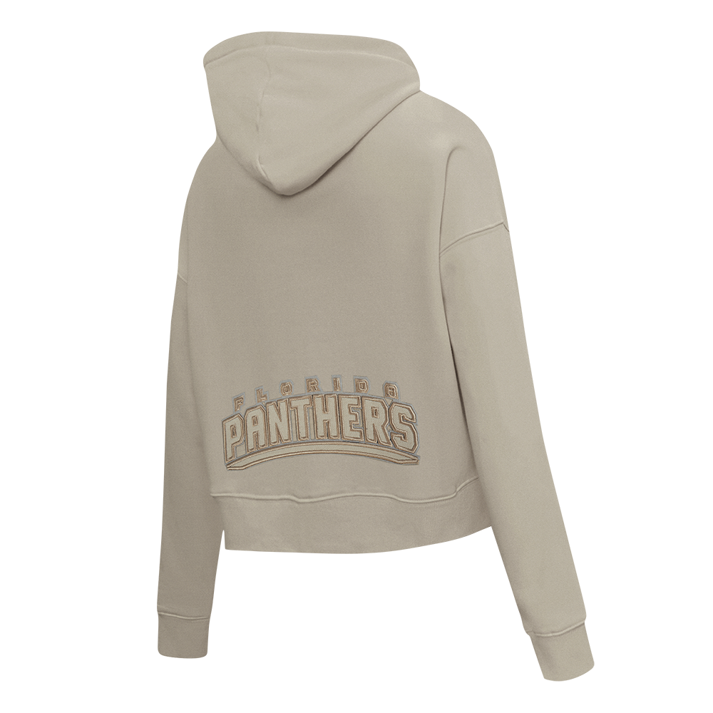 NHL FLORIDA PANTHERS NEUTRAL CHANDAIL À CAPUCHON COURT EN MOLLETON POUR FEMME (TAUPE)