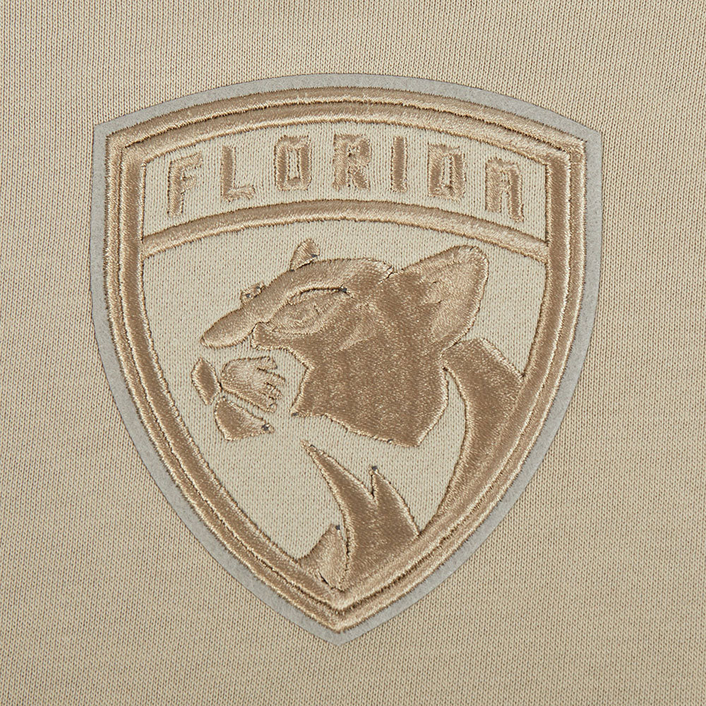 NHL FLORIDA PANTHERS NEUTRAL CHANDAIL À CAPUCHON COURT EN MOLLETON POUR FEMME (TAUPE)