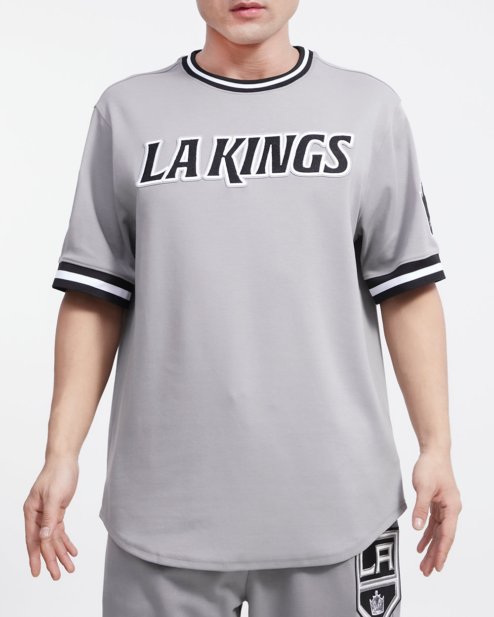 NHL LOS ANGELES KINGS CLASSIC CHENILLE JERSEY POUR HOMME (GRIS/NOIR)
