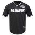 NHL LOS ANGELES KINGS CLASSIC MESH T-SHIRT EN JERSEY SIMPLE À RAYURES (NOIR)