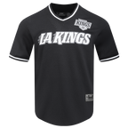 NHL LOS ANGELES KINGS CLASSIC MESH T-SHIRT EN JERSEY SIMPLE À RAYURES (NOIR)