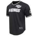 NHL LOS ANGELES KINGS CLASSIC MESH T-SHIRT EN JERSEY SIMPLE À RAYURES (NOIR)