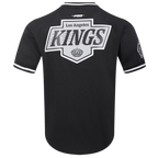 NHL LOS ANGELES KINGS CLASSIC MESH T-SHIRT EN JERSEY SIMPLE À RAYURES (NOIR)