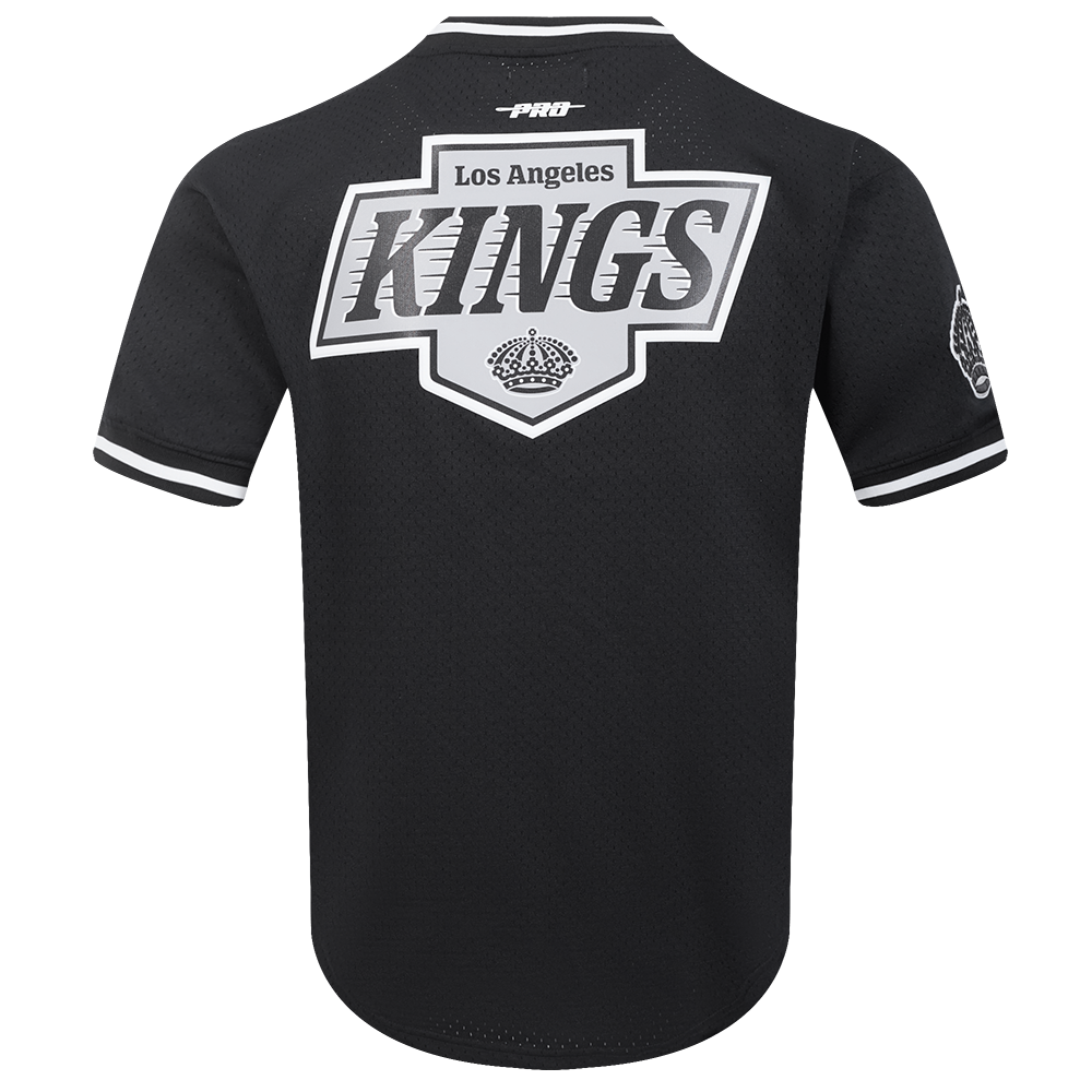 NHL LOS ANGELES KINGS CLASSIC MESH T-SHIRT EN JERSEY SIMPLE À RAYURES (NOIR)