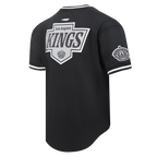 NHL LOS ANGELES KINGS CLASSIC MESH T-SHIRT EN JERSEY SIMPLE À RAYURES (NOIR)