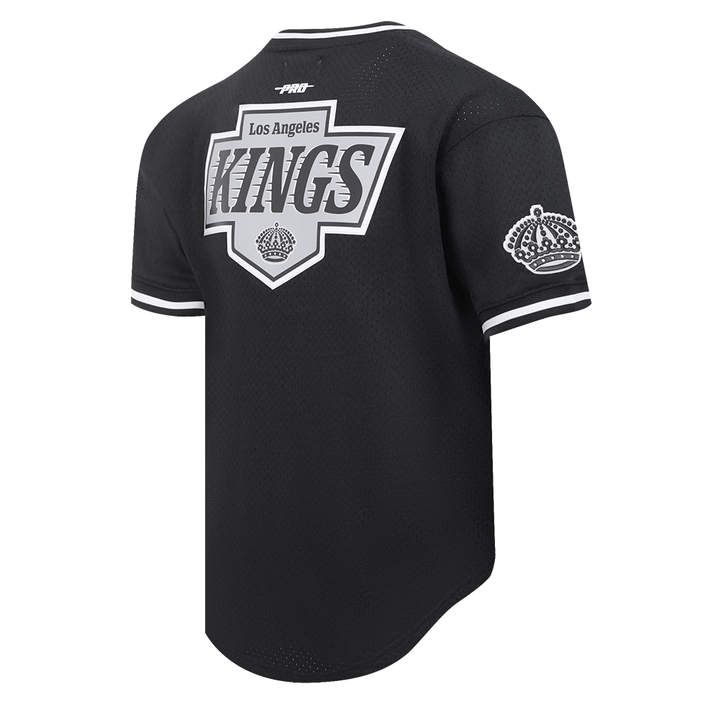 NHL LOS ANGELES KINGS CLASSIC MESH T-SHIRT EN JERSEY SIMPLE À RAYURES (NOIR)