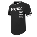 NHL LOS ANGELES KINGS RETRO CLASSIC T-SHIRT EN MAILLE DOUBLE POUR HOMME (NOIR/GRIS)