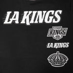 NHL LOS ANGELES KINGS RETRO CLASSIC T-SHIRT EN MAILLE DOUBLE POUR HOMME (NOIR/GRIS)