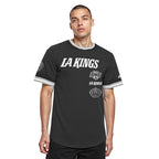 NHL LOS ANGELES KINGS RETRO CLASSIC T-SHIRT EN MAILLE DOUBLE POUR HOMME (NOIR/GRIS)