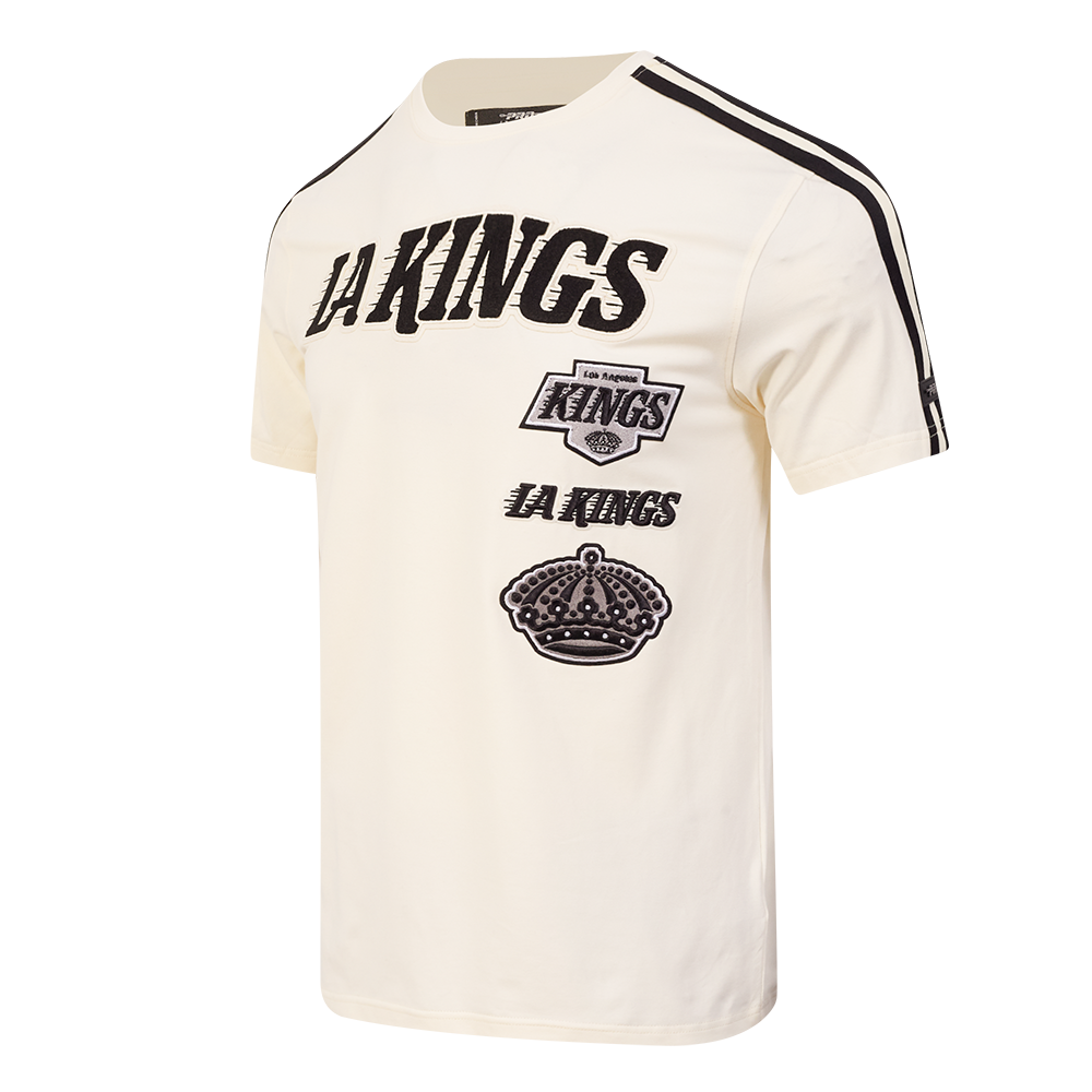 NHL LOS ANGELES KINGS RETRO CLASSIC MEN'S SJ STRIPED TEE (EGGSHELL/ BLACK)