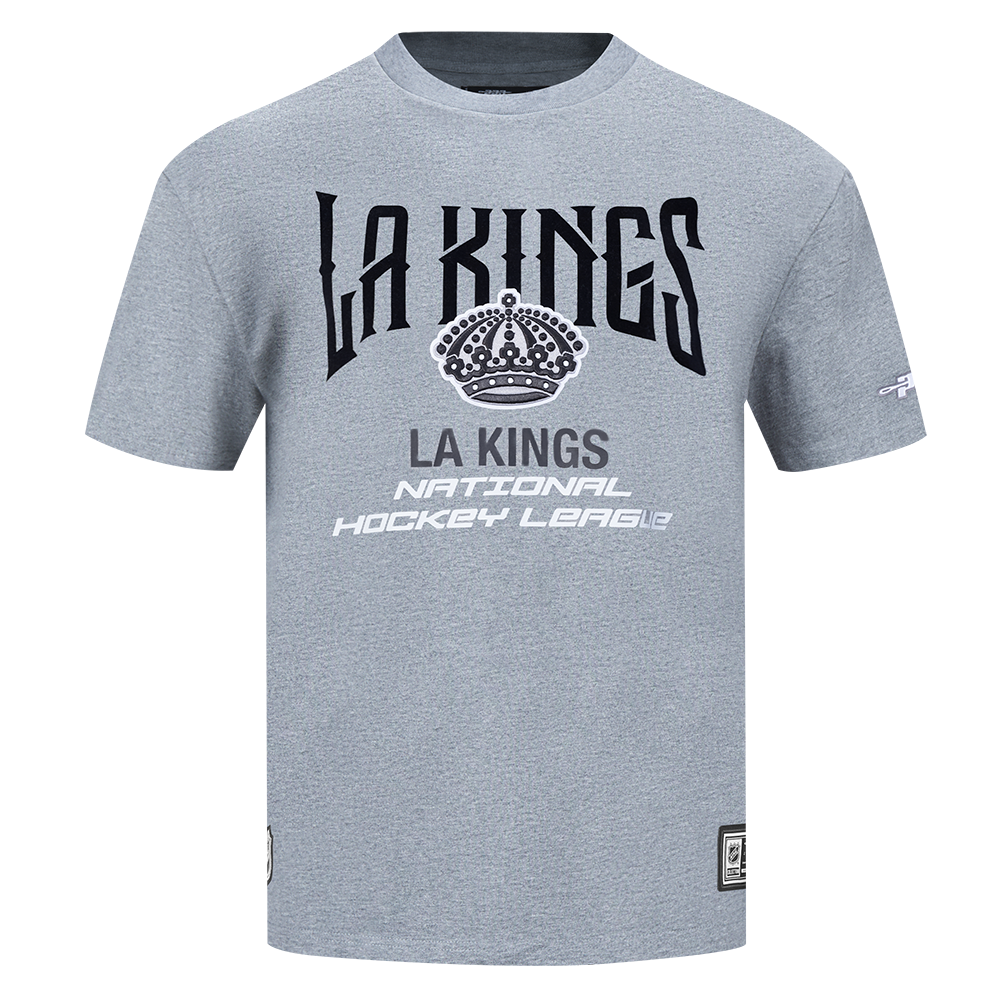 NHL LOS ANGELES KINGS CITY TOUR 2.0 MEN'S CJ DROP SHOULDER TEE (DARK HEATHER GRAY)