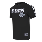NHL LOS ANGELES KINGS MESH T-SHIRT EN JERSEY SIMPLE À RAYURES POUR HOMME (NOIR)