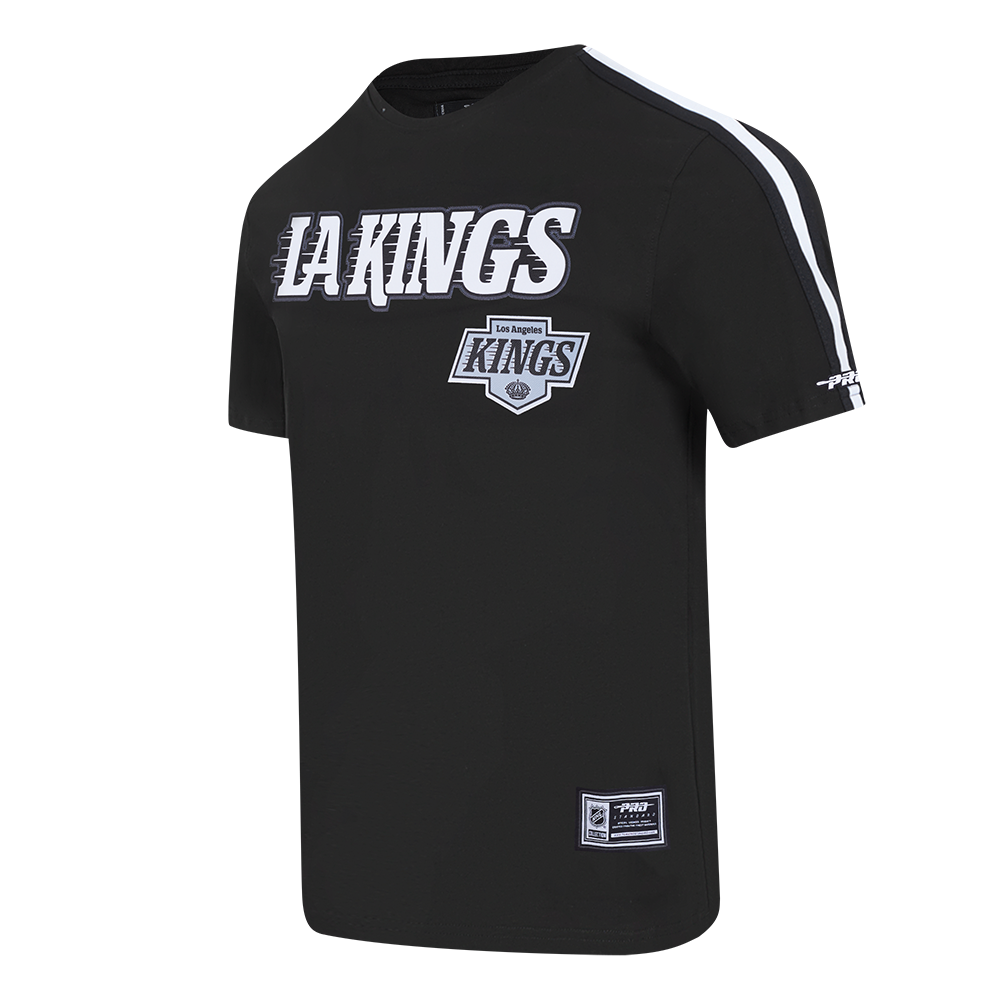 NHL LOS ANGELES KINGS MESH T-SHIRT EN JERSEY SIMPLE À RAYURES POUR HOMME (NOIR)