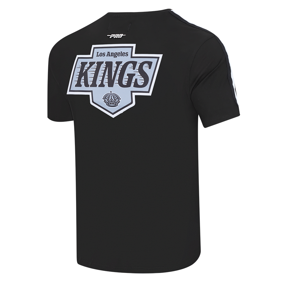 NHL LOS ANGELES KINGS MESH T-SHIRT EN JERSEY SIMPLE À RAYURES POUR HOMME (NOIR)