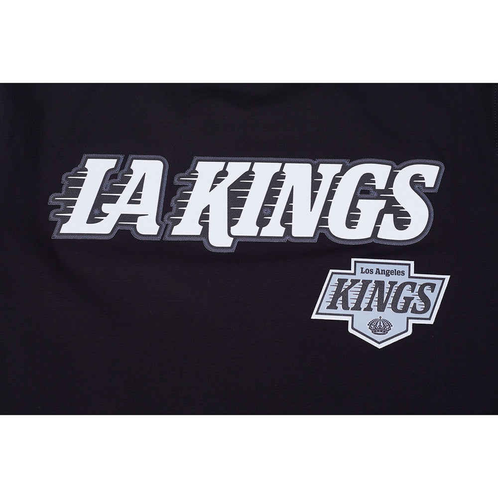 NHL LOS ANGELES KINGS MESH T-SHIRT EN JERSEY SIMPLE À RAYURES POUR HOMME (NOIR)